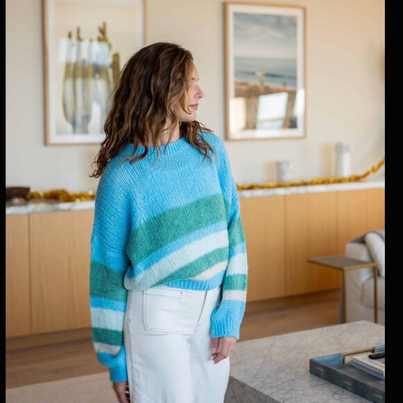 MerSea - Pisa Stripe Sweater - Blueprint/Green - Picture 4 of 5